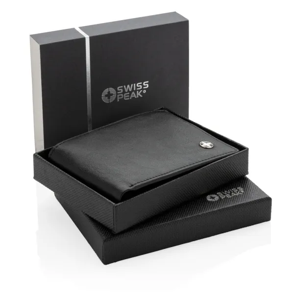  Swiss Peak RFID anti-skimming wallet - Swiss Peak Black Black