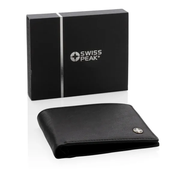  Swiss Peak RFID anti-skimming wallet - Swiss Peak Black Black