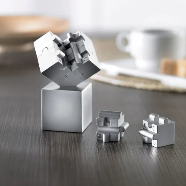 KUBZLE Metal 3D puzzle Matt Silver