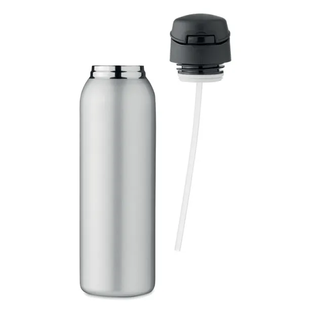 LOUC Double wall bottle 580 ml Matt Silver