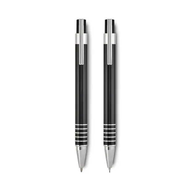 ALUCOLOR Ball pen set in metal box Black