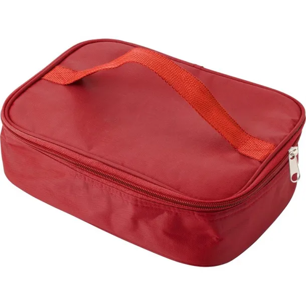  Cooler bag with lunch box 1,2 L, cutlery red