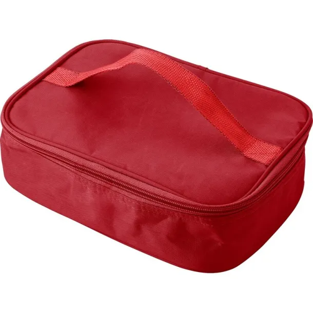  Cooler bag with lunch box 1,2 L, cutlery red