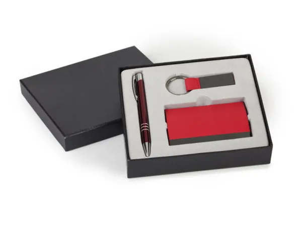 MORRIS gift set (card holder Red