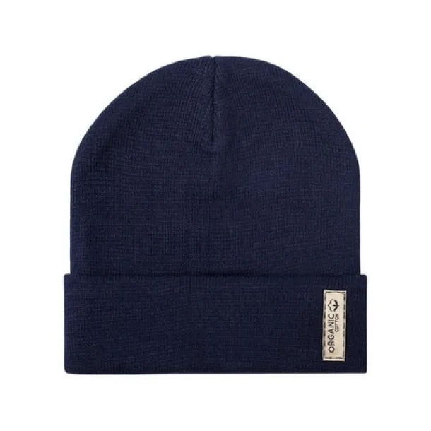  Organic cotton winter hat Mornarski plava