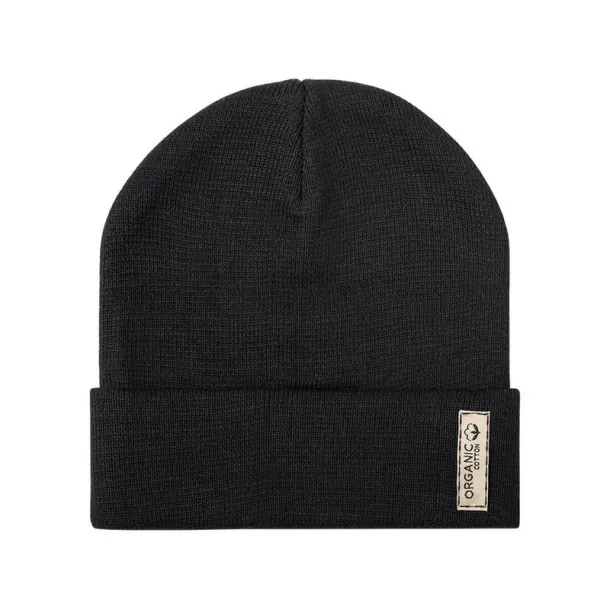  Organic cotton winter hat Crna
