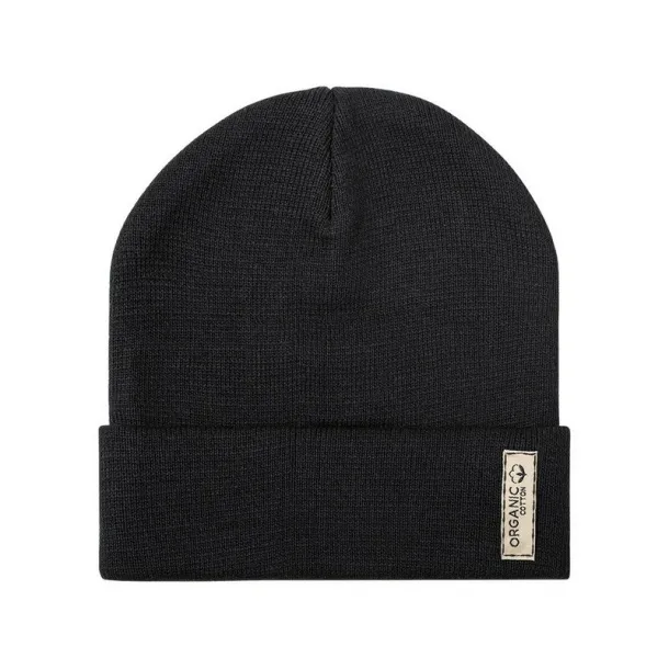  Organic cotton winter hat Crna