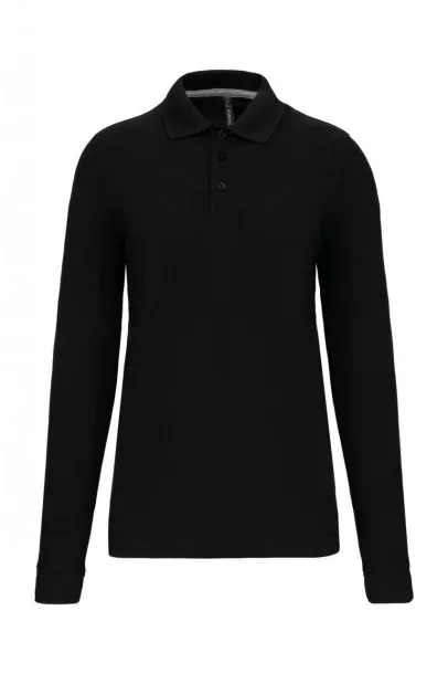  MEN'S LONG-SLEEVED POLO SHIRT - Designed To Work Black