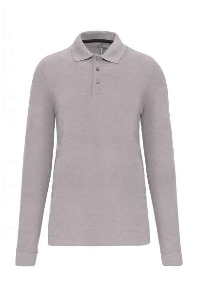  MEN'S LONG-SLEEVED POLO SHIRT - Designed To Work Oxford Grey