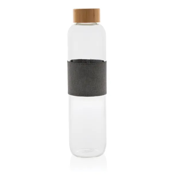  Impact borosilikatna staklena boca s poklopcem od bambusa, 750ml - XD Collection Prozirno Siva