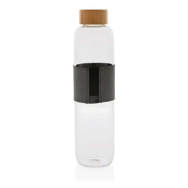  Impact borosilicate glass bottle with bamboo lid - XD Collection Transparent Cool Grey 8