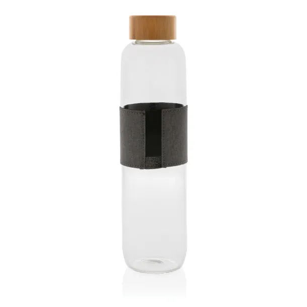 Impact borosilikatna staklena boca s poklopcem od bambusa, 750ml - XD Collection Prozirno Siva