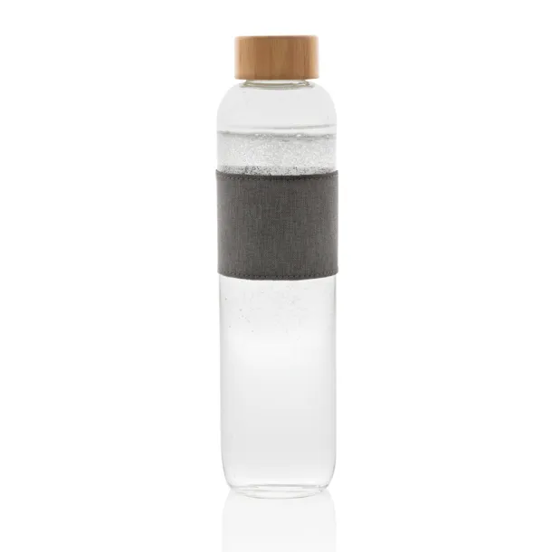  Impact borosilikatna staklena boca s poklopcem od bambusa, 750ml - XD Collection Prozirno Siva