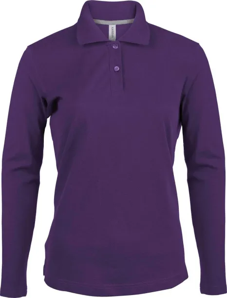  LADIES' LONG-SLEEVED POLO SHIRT - Kariban Ljubičasta