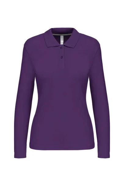  LADIES' LONG-SLEEVED POLO SHIRT - Kariban Ljubičasta