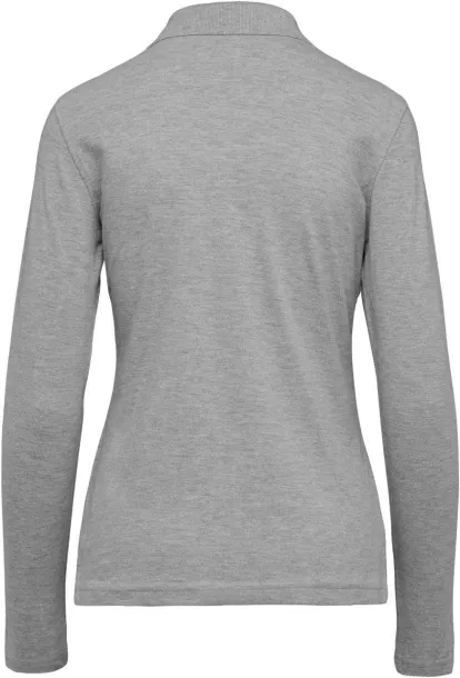  LADIES' LONG-SLEEVED POLO SHIRT - Kariban Oxford Grey