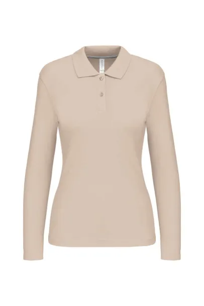  LADIES' LONG-SLEEVED POLO SHIRT - Kariban Pjesak smeđa