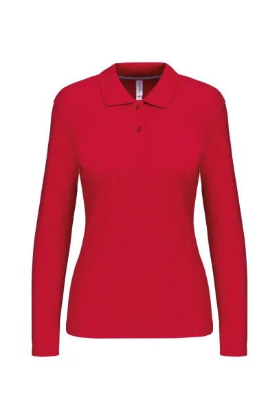  LADIES' LONG-SLEEVED POLO SHIRT - Kariban Red