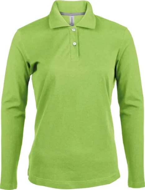  LADIES' LONG-SLEEVED POLO SHIRT - Kariban Lime