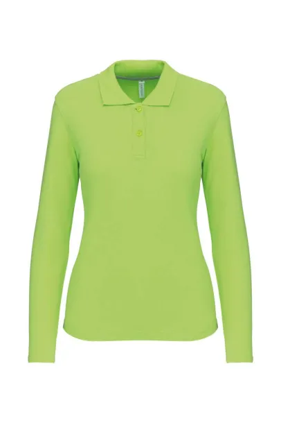  LADIES' LONG-SLEEVED POLO SHIRT - Kariban Lime