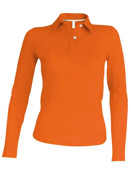  LADIES' LONG-SLEEVED POLO SHIRT - Kariban Orange