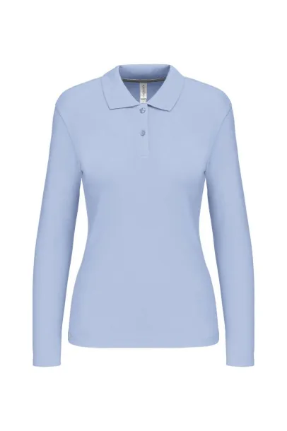  LADIES' LONG-SLEEVED POLO SHIRT - Kariban Sky blue