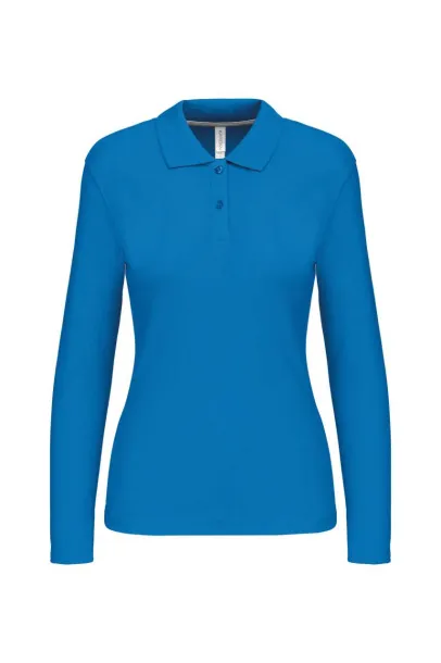  LADIES' LONG-SLEEVED POLO SHIRT - Kariban Tropical Blue