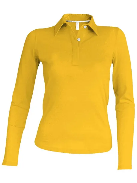  Ženska polo majica dugih rukava, 220 g/m2 - Kariban Žuta