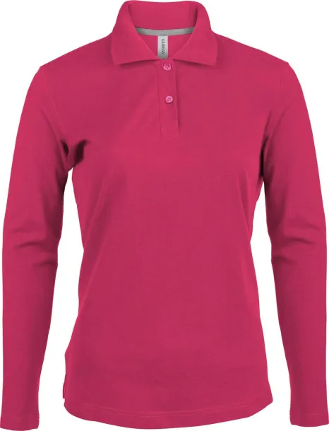  Ženska polo majica dugih rukava, 220 g/m2 - Kariban Fuchsia