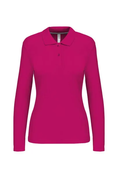  Ženska polo majica dugih rukava, 220 g/m2 - Kariban Fuchsia