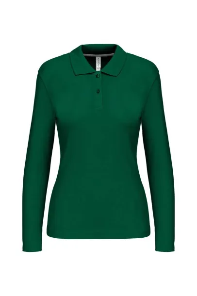  Ženska polo majica dugih rukava, 220 g/m2 - Kariban Kelly zelena