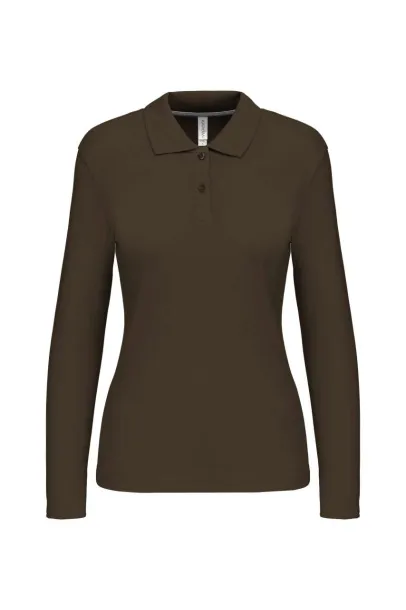  LADIES' LONG-SLEEVED POLO SHIRT - Kariban Tamno Kahki