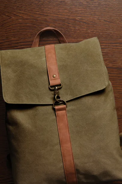  VINGA Bosler canvas backpack - Vinga Green 