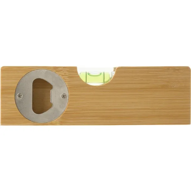  Bamboo bottle opener, spirit level brown