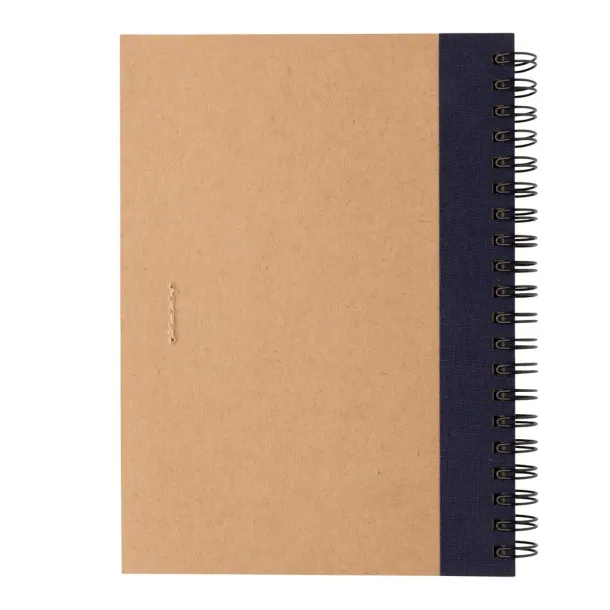  Kraft spiral notebook with pen - XD Collection Plava 