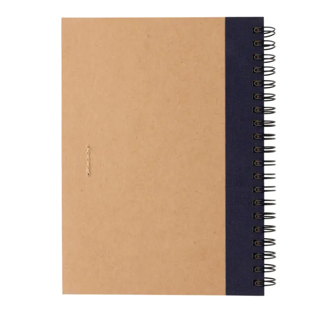  Kraft spiral notebook with pen - XD Collection Plava 