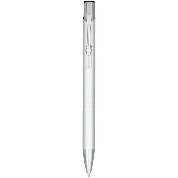 Moneta anodized aluminium click ballpoint pen - Unbranded Silver