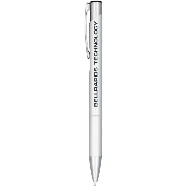 Moneta anodized aluminium click ballpoint pen - Unbranded Silver