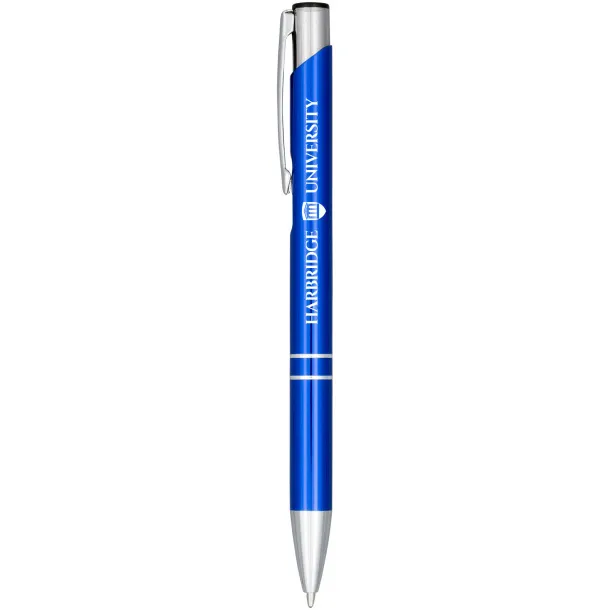 Moneta anodized aluminium click ballpoint pen - Unbranded Blue