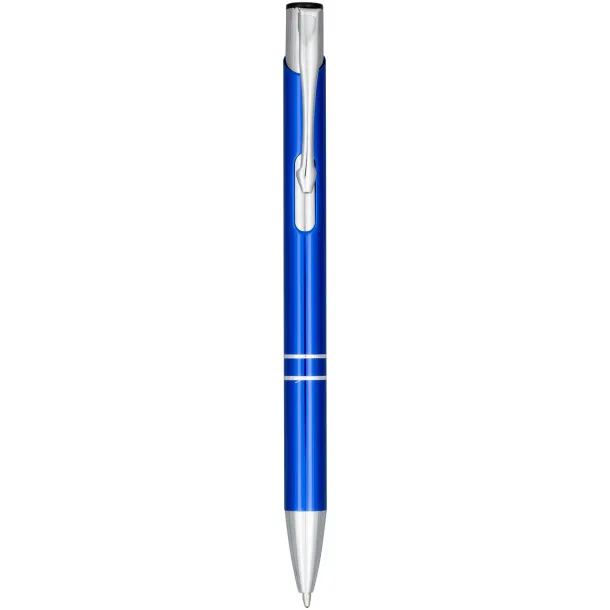 Moneta anodized aluminium click ballpoint pen - Unbranded Blue