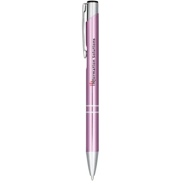 Moneta anodized aluminium click ballpoint pen - Unbranded Magenta