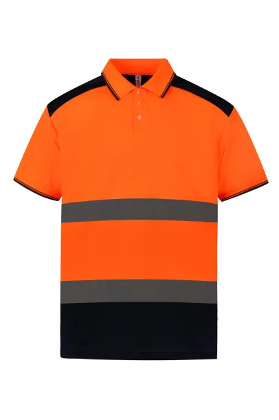  Dvobojna polo majica - Yoko Fluo Orange Mornarsko plava