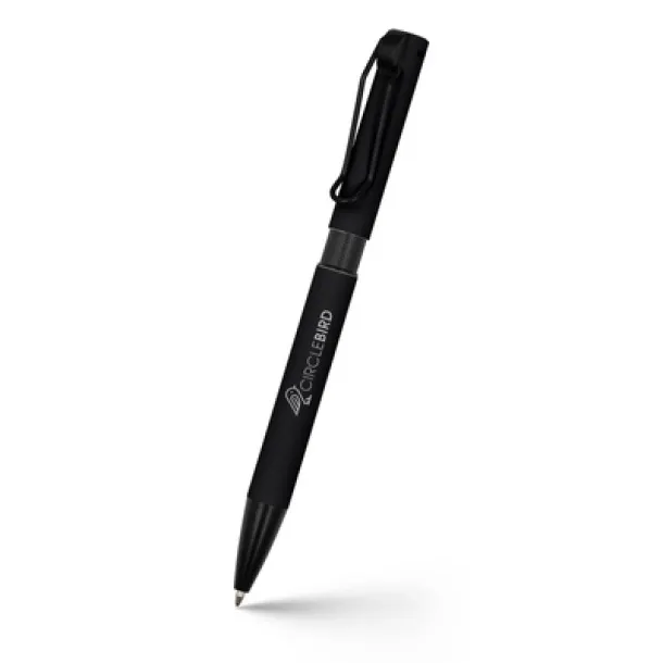 Amara Ball pen with cord clip Crna