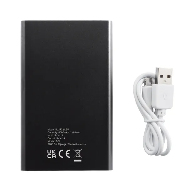  4.000 mAh slim powerbank - XD Collection Black White