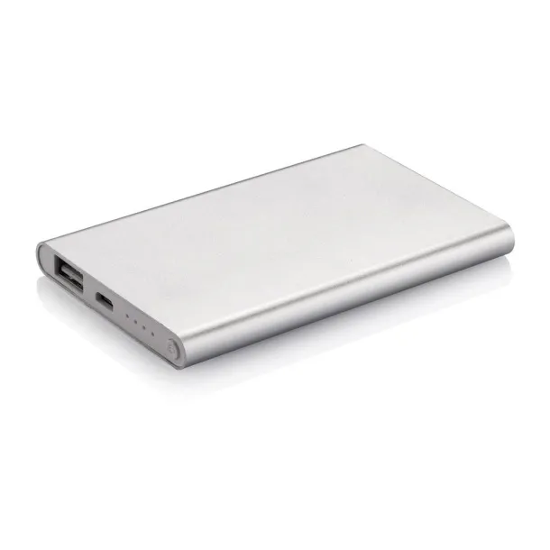  4.000 mAh slim powerbank - XD Collection Silver White