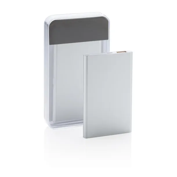  4.000 mAh slim powerbank - XD Collection Silver White