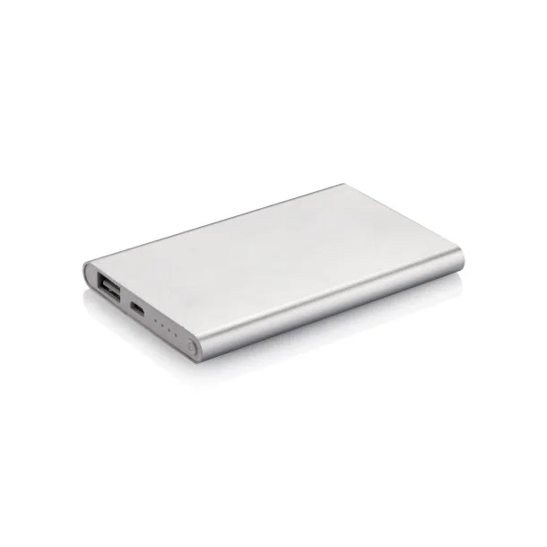  4.000 mAh slim powerbank - XD Collection Silver White