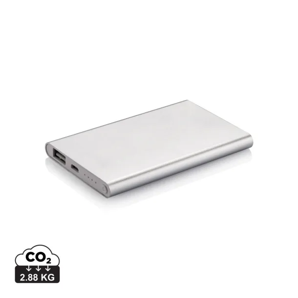  4.000 mAh slim powerbank - XD Collection Silver White