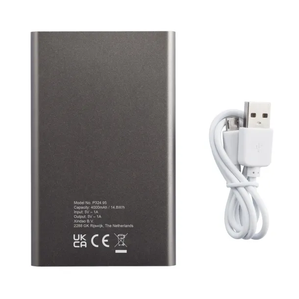  4.000 mAh slim powerbank - XD Collection Grey White