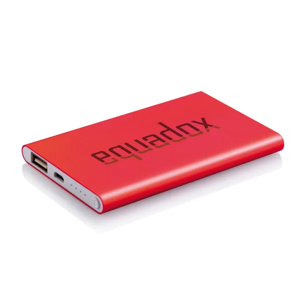  4.000 mAh slim powerbank - XD Collection Red White